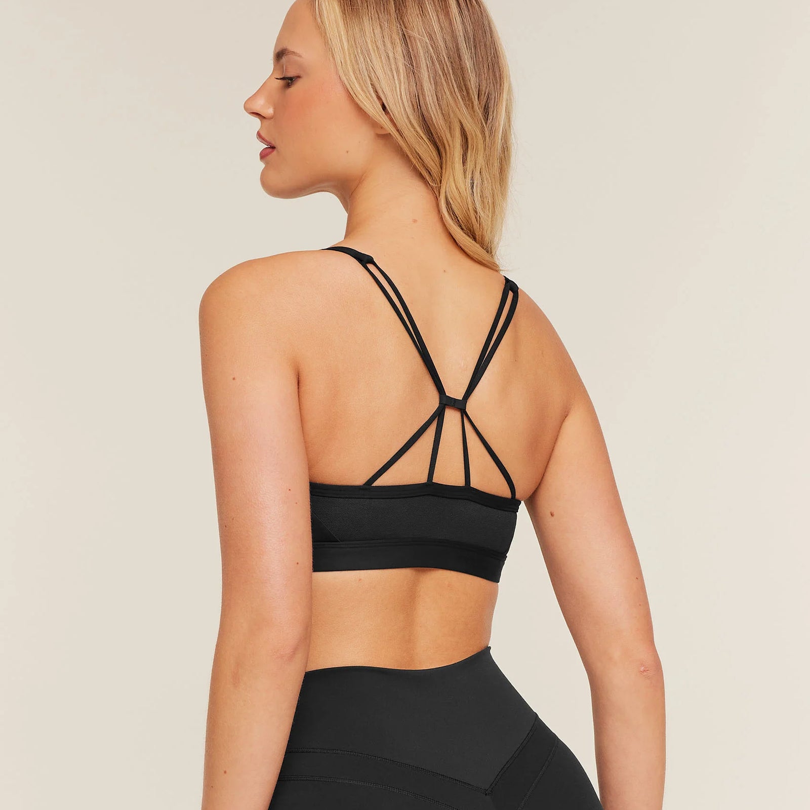 Ruched Strappy Sports Bra - Image 4