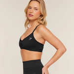 Ruched Strappy Sports Bra - Thumbnail 2