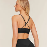 Ruched Strappy Sports Bra - Thumbnail 4